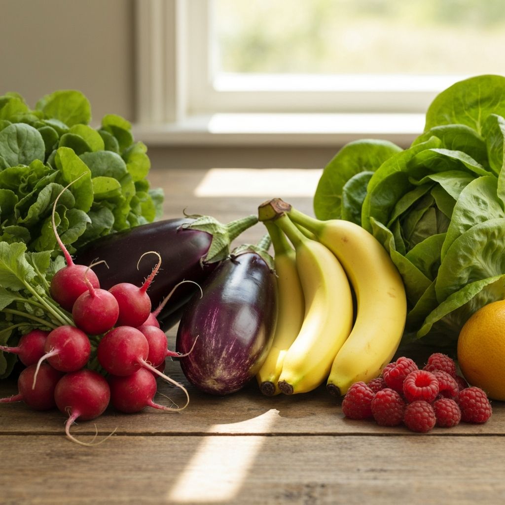 Fresh healthy vegetables and fruits